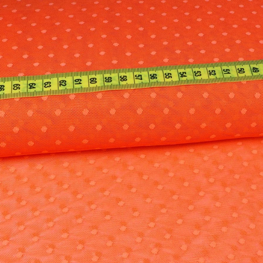 Soft Tüll Kleine Punkte Orange Soft Tüll Kleine Punkte Orange