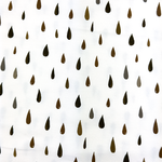 Jersey Regentropfen Taupe auf Weiß