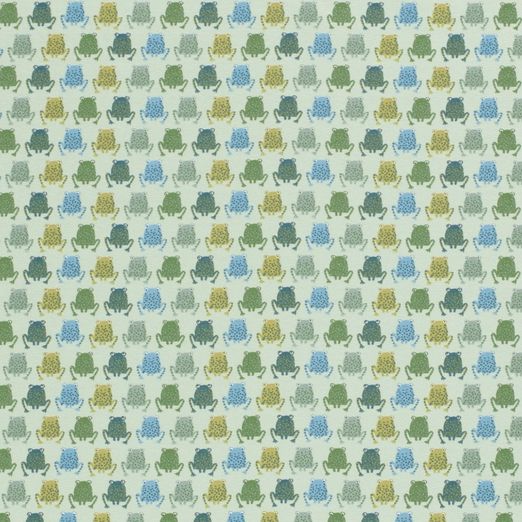 Jersey Bunte Frösche auf Hellmint Jersey Bunte Frösche auf Hellmint