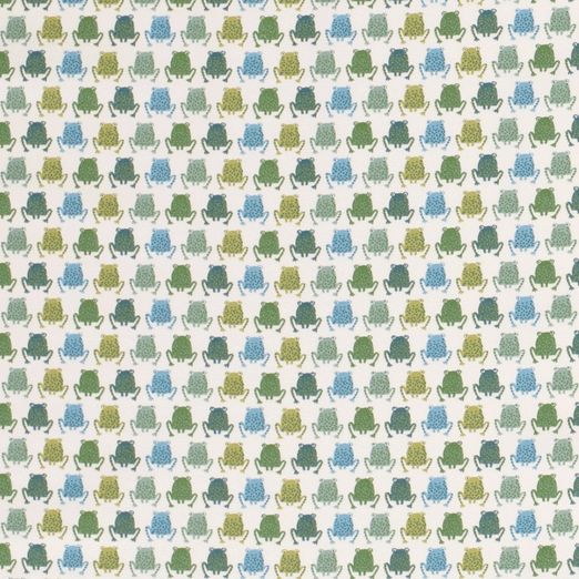 Jersey Bunte Frösche auf Cremeweiß Jersey Bunte Frösche auf Cremeweiß