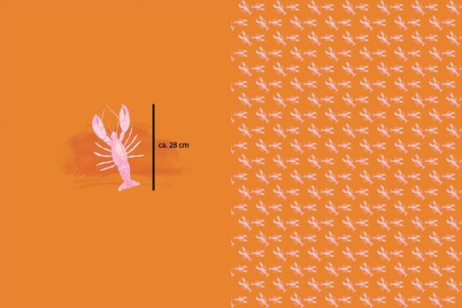 Jersey Panel Hummer Lachs 95 cm