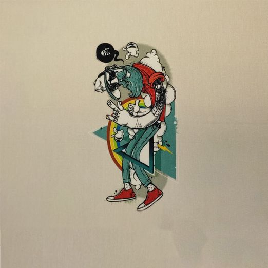 Jersey Panel Biker Hellgrau 82 cm Jersey Panel Biker Hellgrau 82 cm