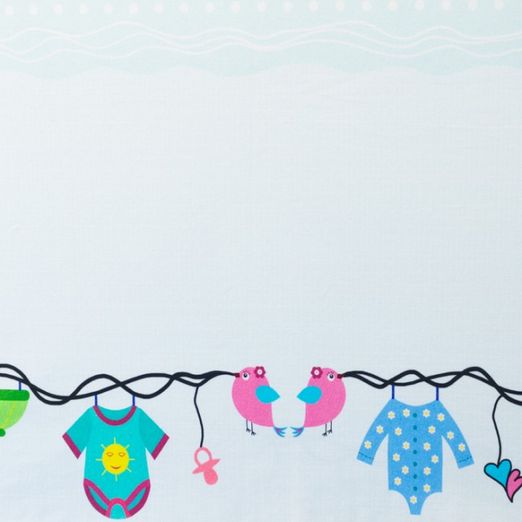 Jersey Bordüre Digital Baby Mint Jersey Bordüre Digital Baby Mint