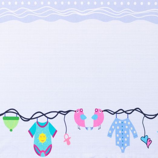 Jersey Bordüre Digital Baby Hellblau Jersey Bordüre Digital Baby Hellblau