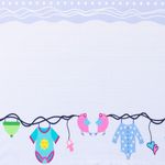 Jersey Bordüre Digital Baby Hellblau