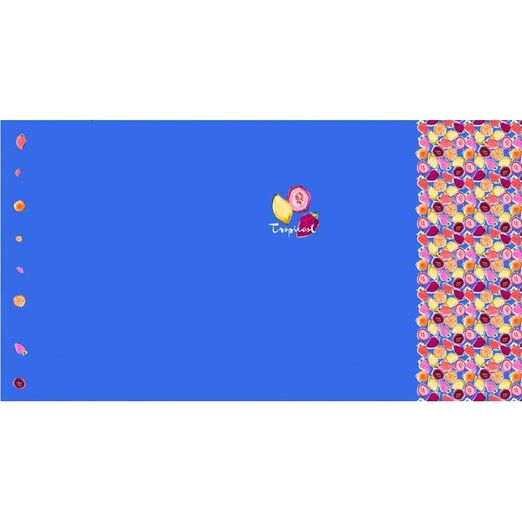 Jersey Panel Tropical Fruits Blau 82 cm Jersey Panel Tropical Fruits Blau 82 cm