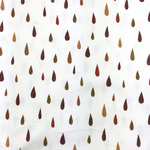 Jersey Regentropfen Ziegelrot auf Weiß