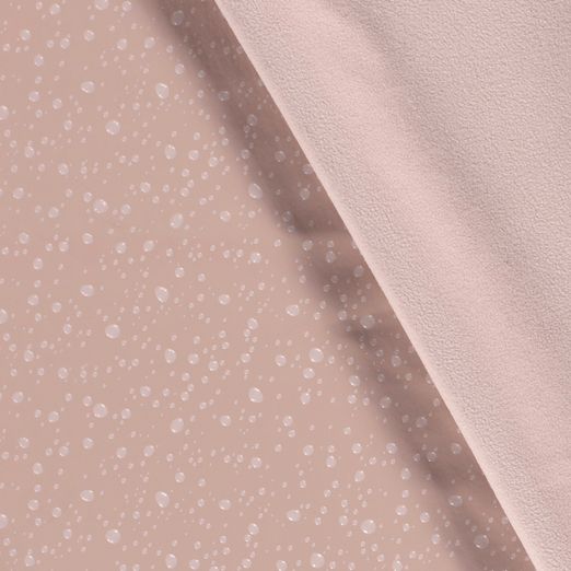 Softshell FOLIENDRUCK Regentropfen Zartrosa