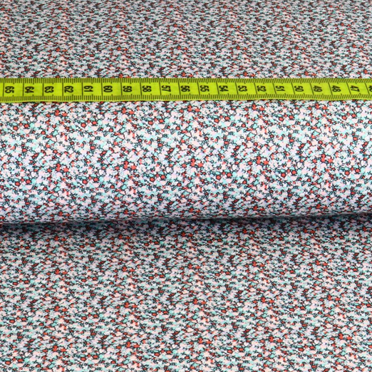 Jersey Blümchen Heidi MINI Hellmint/Hellrosa