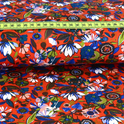 Modal Jersey Blumenfeld Rot Tencel™ Modal Jersey Blumenfeld Rot Tencel™