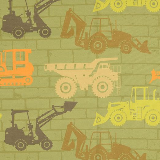 Softshell Baumaschinen auf Hellgrün Digital Softshell Baumaschinen auf Hellgrün Digital