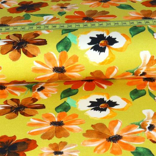 Jersey Marker Flowers Senfgelb Digital Jersey Marker Flowers Senfgelb Digital