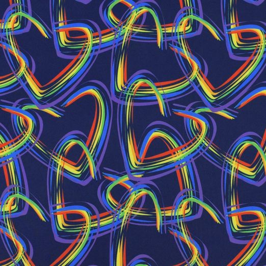 Softshell Bunte Große Herzen auf Marine Softshell Bunte Große Herzen auf Marine