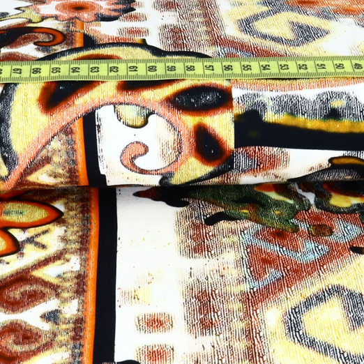 Jersey Retro Muster "Karola" Gelb Jersey Retro Muster "Karola" Gelb