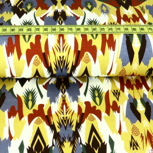 Jersey Brick Abstract Senfgelb Jersey Brick Abstract Senfgelb