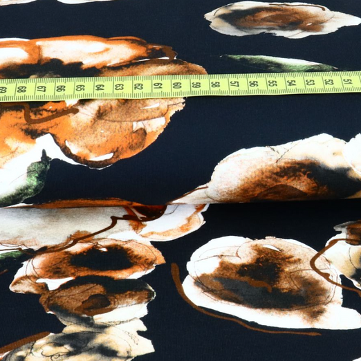 Jersey Craft Flowers Schwarz Digital Jersey Craft Flowers Schwarz Digital