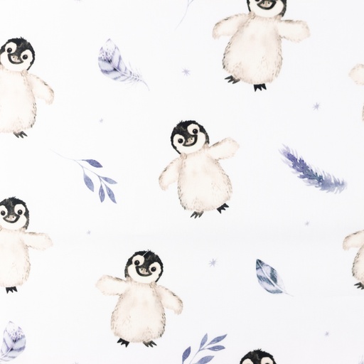 Baumwolle Großer Pinguin auf Weiß Digital Baumwolle Großer Pinguin auf Weiß Digital