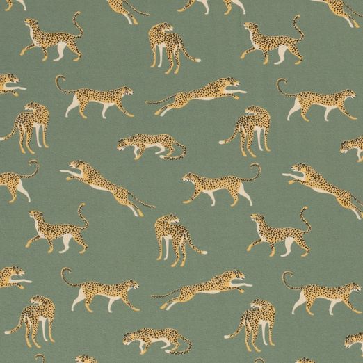Jersey Leoparden auf Dunkelmint Jersey Leoparden auf Dunkelmint
