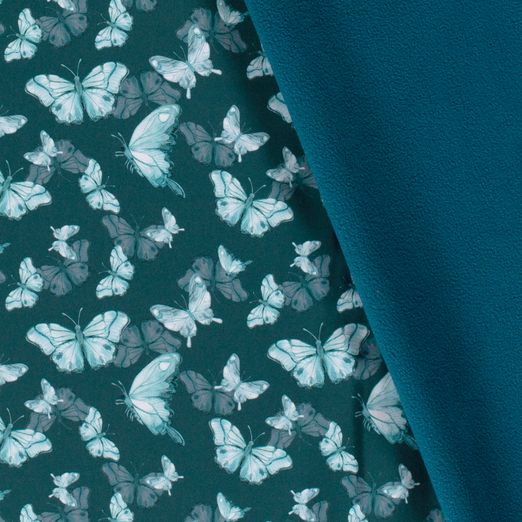 Softshell Schmetterlinge auf Petrol Digital Softshell Schmetterlinge auf Petrol Digital