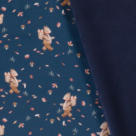 Softshell Bär im Herbst Marine Digital Softshell Bär im Herbst Marine Digital