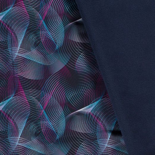 Softshell Grafisches Kreismuster auf Marine Digital Softshell Grafisches Kreismuster auf Marine Digital