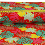 Jersey Mega Leaves auf Rot Jersey Mega Leaves auf Rot