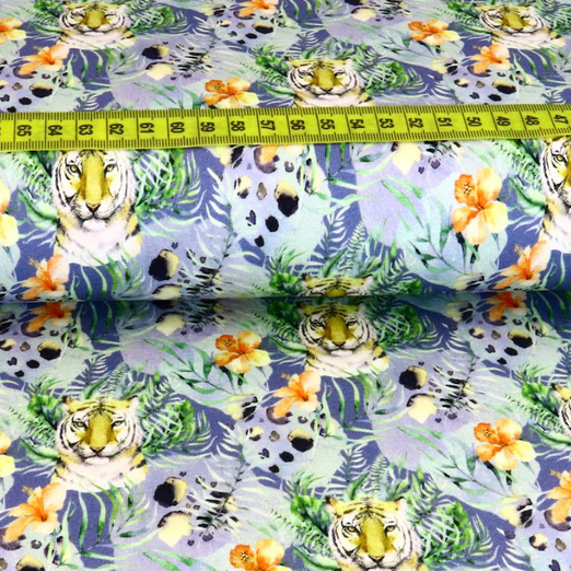 Jersey Tiger im Dschungel Rauchblau Digital