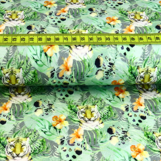 Jersey Tiger im Dschungel Grün Digital Jersey Tiger im Dschungel Grün Digital