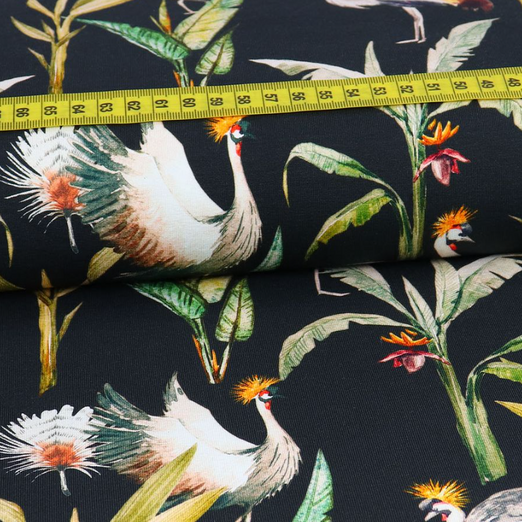 Jersey Kraniche auf Schwarz Digital