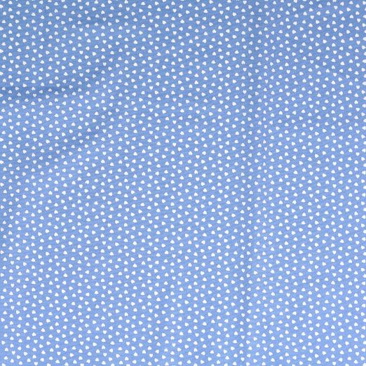 Baumwolle Small Hearts Rauchblau Baumwolle Small Hearts Rauchblau