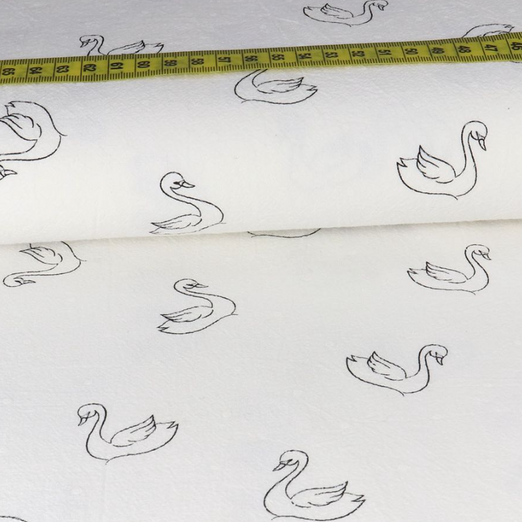 Baumwolle Crash Schwan Creme Baumwolle Crash Schwan Creme