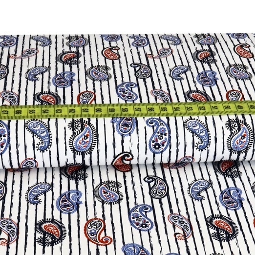 Baumwolle Oracles auf Streifen Weiß Baumwolle Oracles auf Streifen Weiß