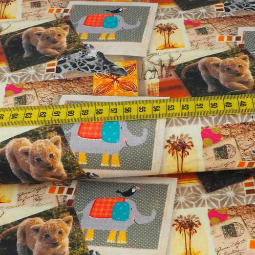 Baumwolle Patchwork Tiere mit Kleinem Tiger Baumwolle Patchwork Tiere mit Kleinem Tiger