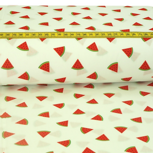Baumwolle Tasty Melons auf Weiß Baumwolle Tasty Melons auf Weiß
