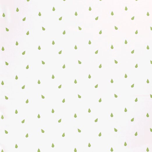 Baumwolle Grüne Birnen auf Weiß Baumwolle Grüne Birnen auf Weiß