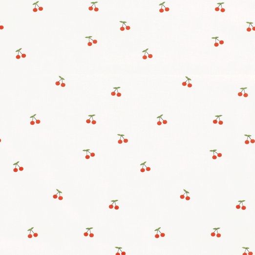 Baumwolle Kirschen auf Weiß Baumwolle Kirschen auf Weiß