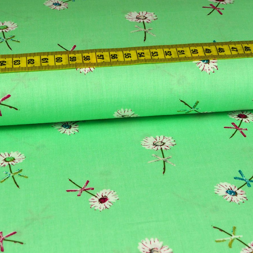 Baumwolle Flowers auf Hellgrün