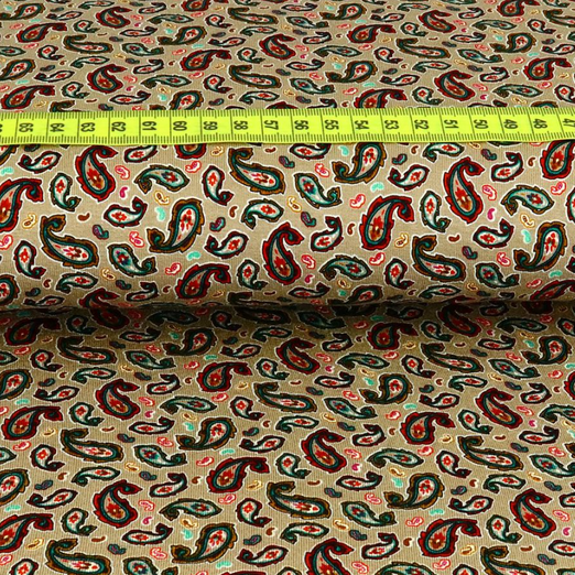 Viskose Jersey Paisley auf Beige Viskose Jersey Paisley auf Beige