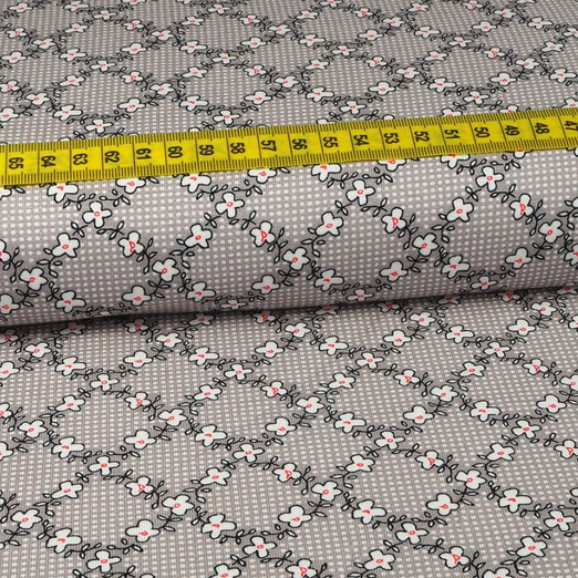 Viskose Jersey Blumenrauten Beige