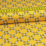 Viskose Jersey Blumenrauten Senfgelb