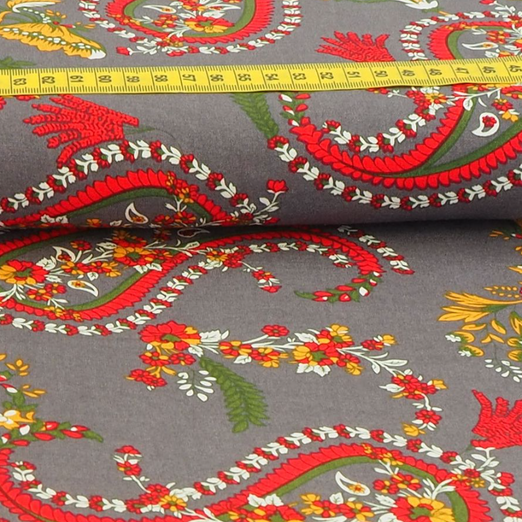 Viskose Blusenstoff Oracles auf Dunkelgrau