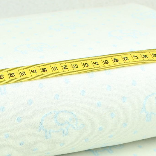 Jacquard Jersey Elephant Love Weiß/Blau zertifiziert Jacquard Jersey Elephant Love Weiß/Blau zertifiziert