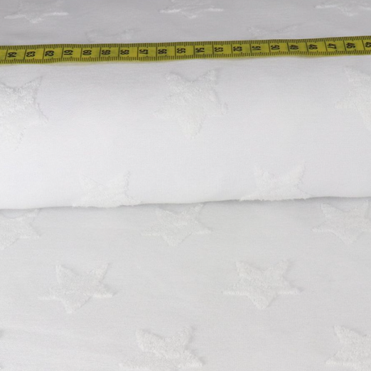 Jersey Jacquard Stars Weiß Jersey Jacquard Stars Weiß