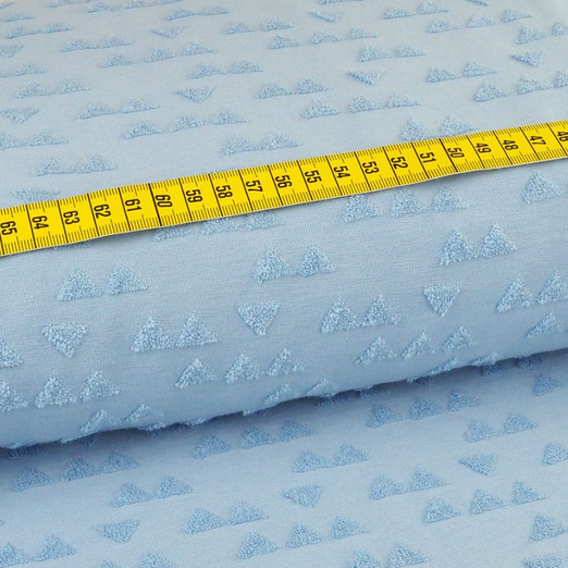 Jersey Jacquard Triangle Hellblau