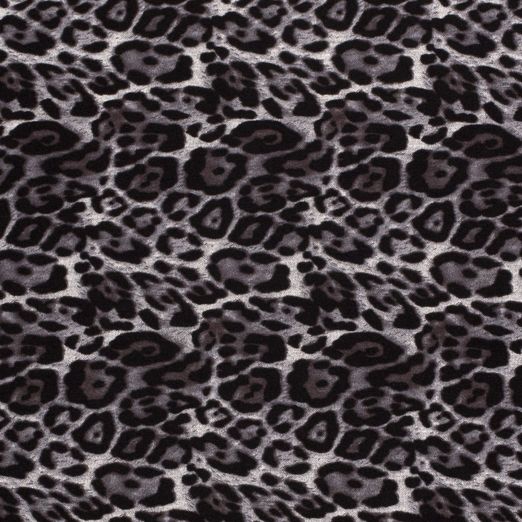 Romanit Jersey Pantherpunkte Grau auf Schwarz