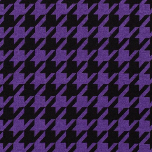 Romanit Jersey Hahnentritt Lila/Schwarz