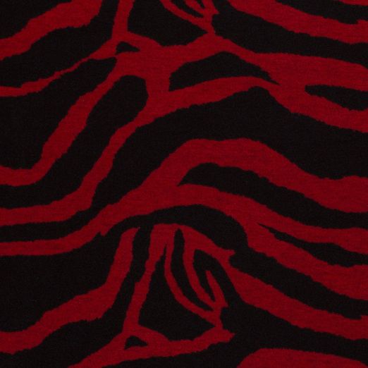 Romanit Jersey Animalprint Zebra Rot/Schwarz