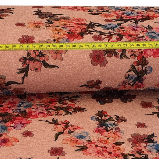 Stretch Lurex Jersey - Glitter Cherry Blossom Altrosa Stretch Lurex Jersey - Glitter Cherry Blossom Altrosa