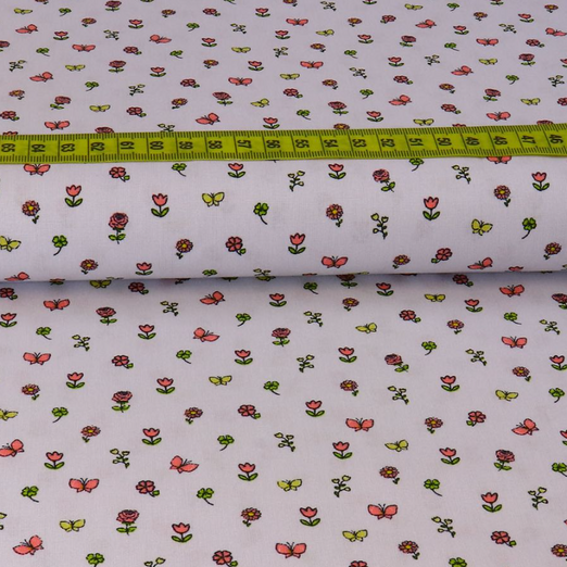 Baumwolle Mini Flowers auf Hellgrau Baumwolle Mini Flowers auf Hellgrau