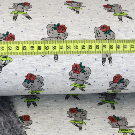 Alpenfleece Elefanten Mädchen Hellgrau Meliert Alpenfleece Elefanten Mädchen Hellgrau Meliert